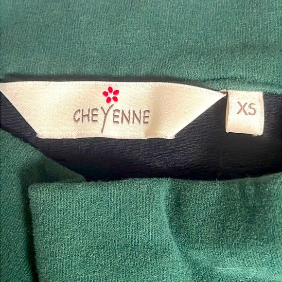 Cheyenne Black Green Long Sleeve Tunic Pullover Size XS - Picture 3 of 5